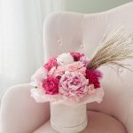 Luxury pink rose and peony arrangement Sarasota Pink Serenity by Divine Bloom. Sarasota flowwer delivery.